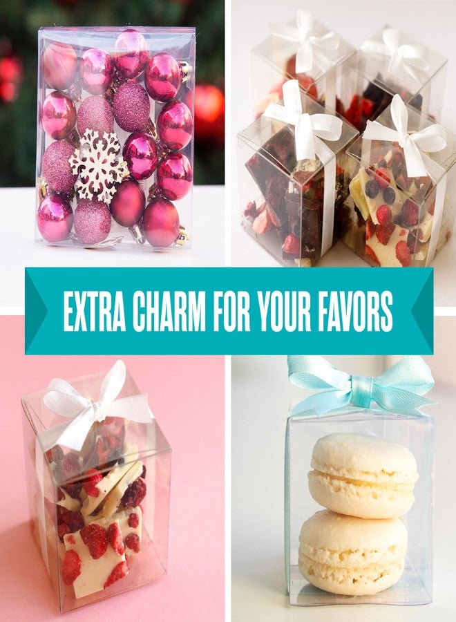 Houseables Clear Boxes for Treats, Clear Treat Boxes, Party Favor Containers, Plastic Gift Containers, 3x3x3, 50 Pack, Cajas Transparentes para Regalos, Transparent Packaging, for Gifts, Candy, Cookie - Image 4